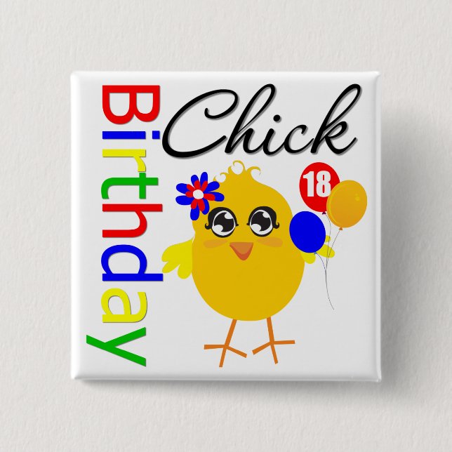 Chick 18 år gammal knapp (Framsida)