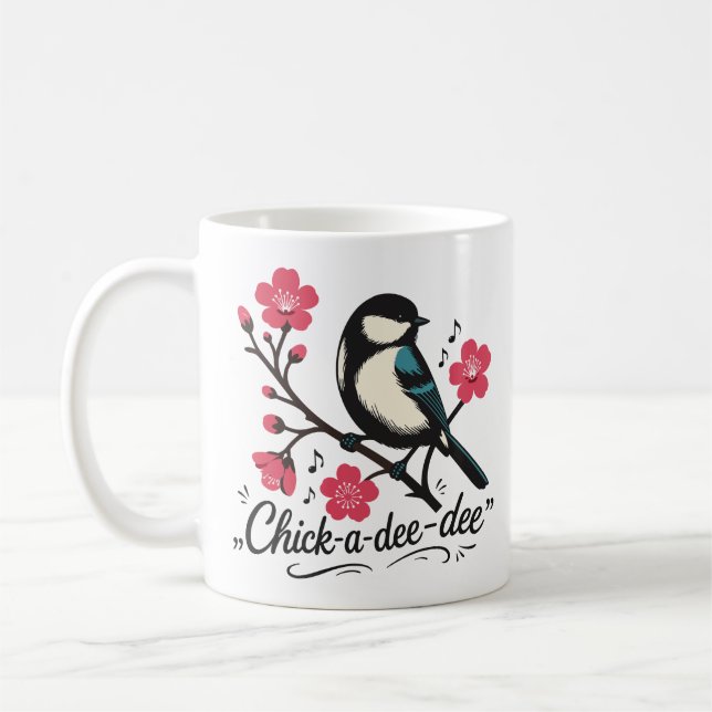 Chick-a-dee-dee-dee mesias sång kaffemugg (Vänster)