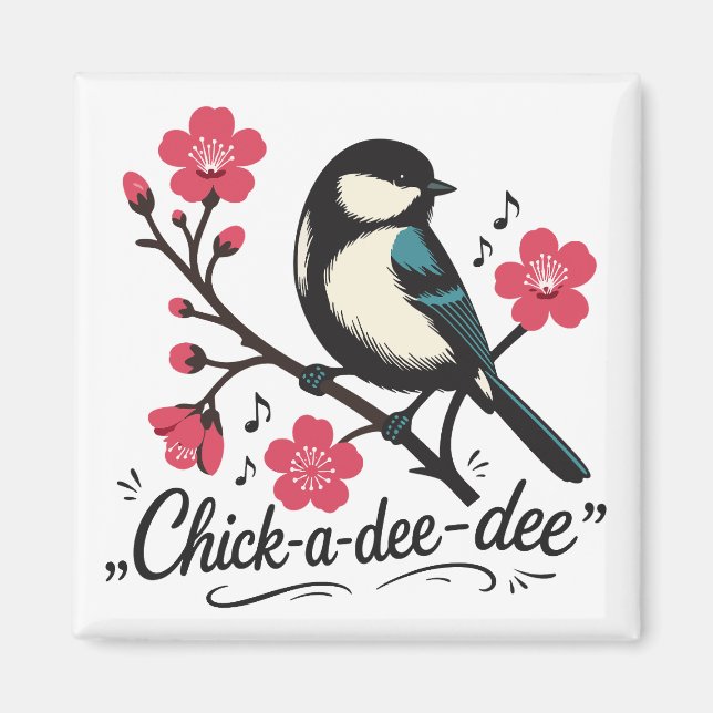 Chick-a-dee-dee-dee mesias sång magnet (Framsidan)