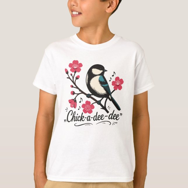 Chick-a-dee-dee-dee mesias sång t shirt (Framsida)