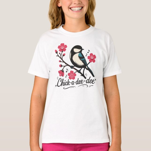 Chick-a-dee-dee-dee mesias sång t shirt (Framsida)
