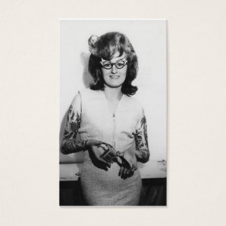 Chick av attooed Glass Visitkort