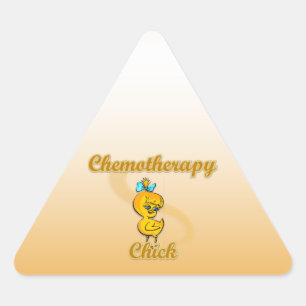 Chick av kemoterapi triangelformat klistermärke