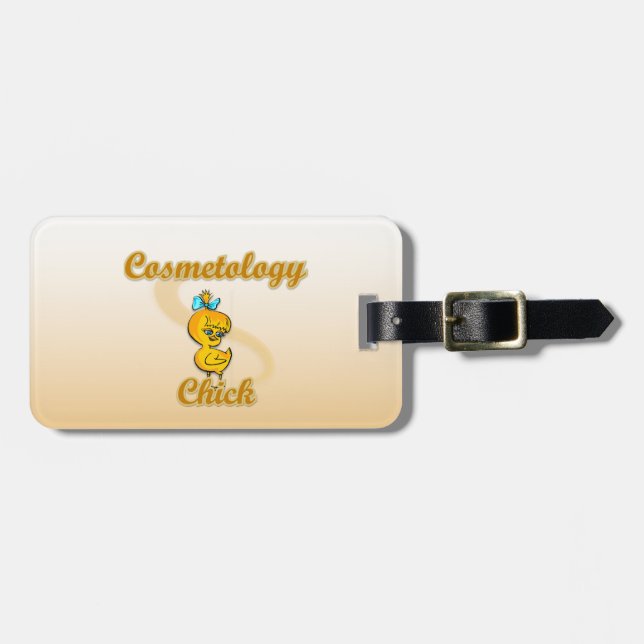 Chick av kosmetologi bagagebricka (Horisontell Framsida)