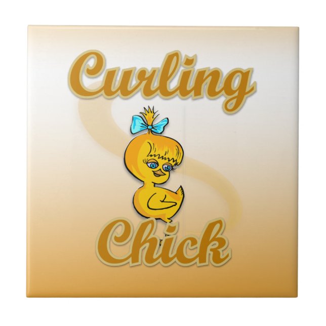 Chick av kurvor kakelplatta (Framsidan)