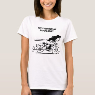 Chick av motorcykelns Biker för kvinnor T Shirt