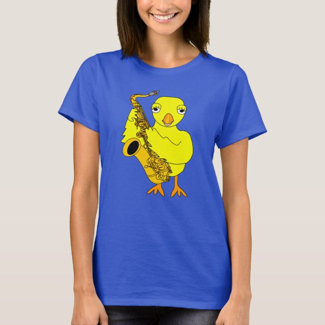 Chick av saxofon t shirt (Framsida)