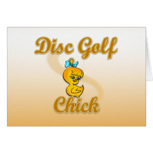 Chick av skivgolf hälsningskort