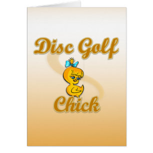 Chick av skivgolf hälsningskort