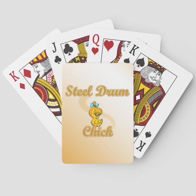 Chick av ståltrumma casinokort (Baksidan)