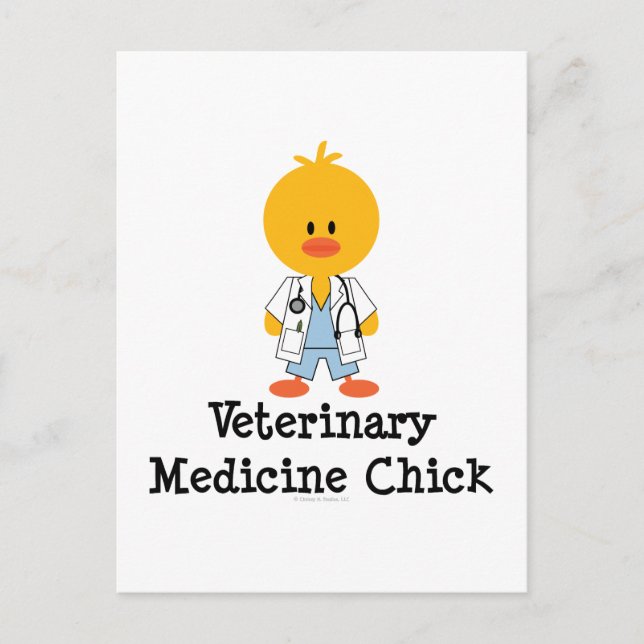 Chick av veterinärmedicinska läkemedel vykort (Framsida)
