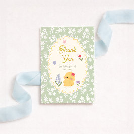 Chick Baby Shower Thank You Card Tack Kort