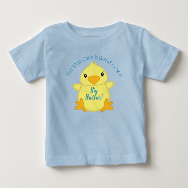 Chick Baby Shower Vår Blue T Shirt (Framsida)