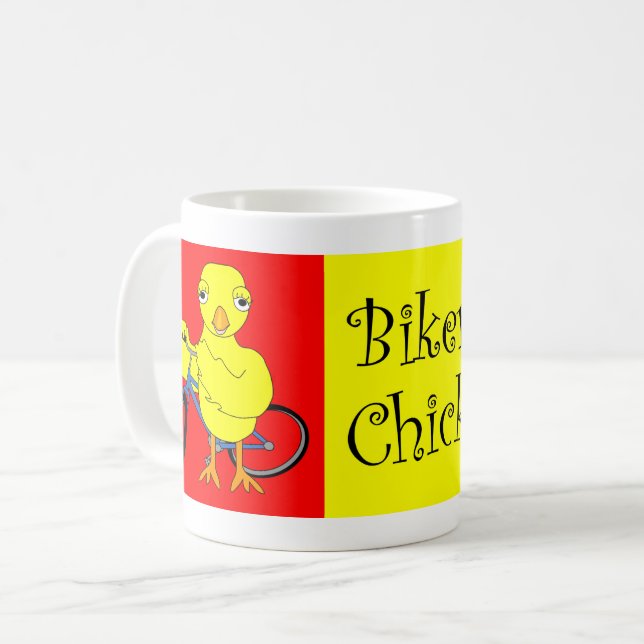 Chick biker kaffemugg (Framsida vänster)