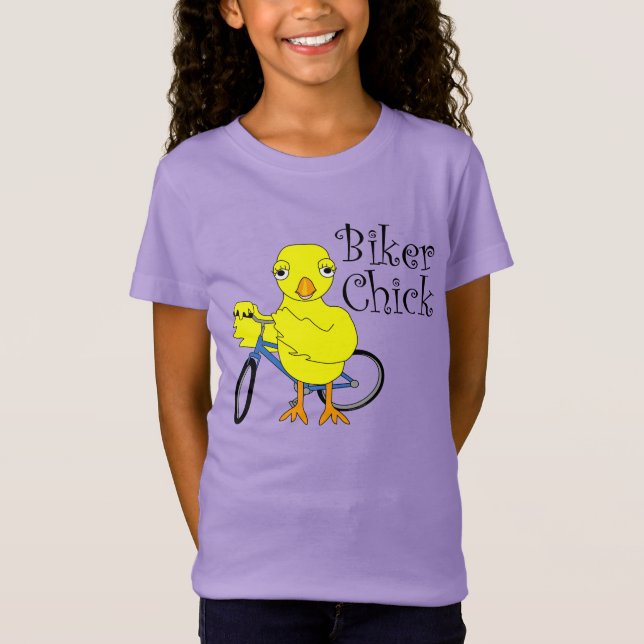 Chick biker t shirt (Framsida)