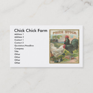 Chick Chick Farm Visitkort