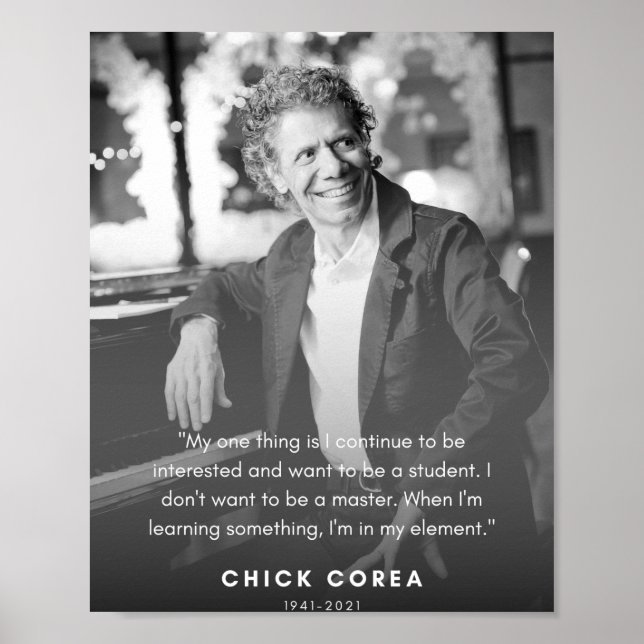 Chick Corea-citat Poster (Framsidan)