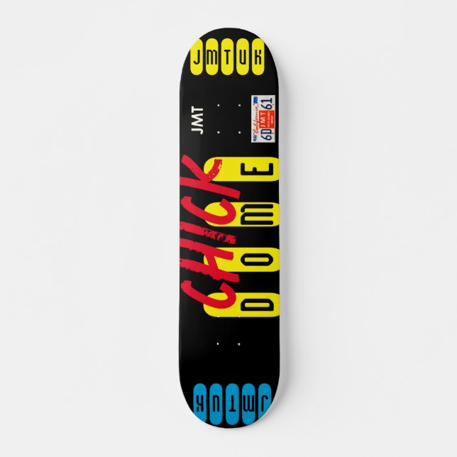 CHICK DOME  7 3/4" Skateboarddäck Mini Skateboard Bräda 18,5 Cm (Framsida)