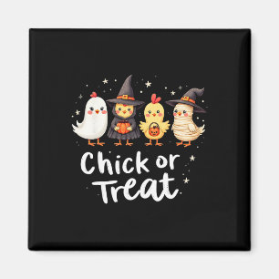 Chick eller behandling av Cute Halloween Chicken C Magnet