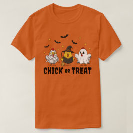 Chick eller behandling av Funny Chicken Halloween  T Shirt