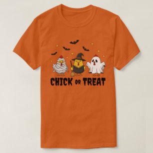 Chick eller behandling av Funny Chicken Halloween T Shirt