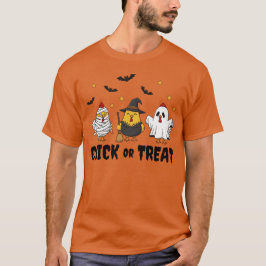 Chick eller behandling av Funny Chicken Halloween  T Shirt