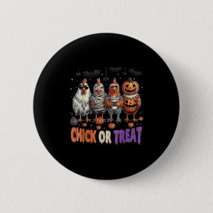 Chick eller behandling av kycklingar Ghost Witchy Knapp