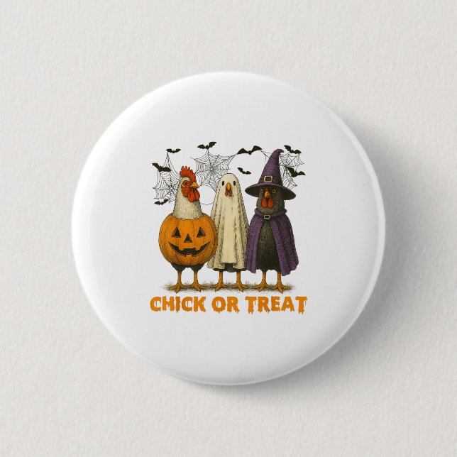 Chick eller behandling av nuny Chicken Halloween C Knapp (Framsida)