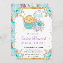 Chick för Blommigt av utspädda vattenfärger i  Egg