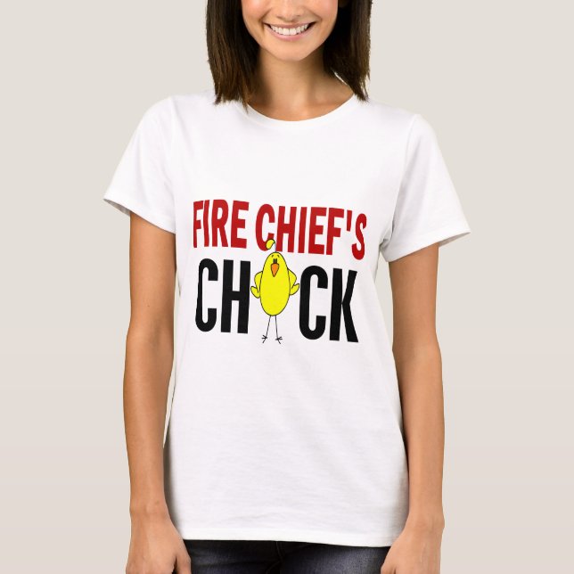 Chick för brandchef t-shirt (Framsida)