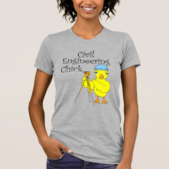 Chick för civilingenjörer t shirt (Framsida)