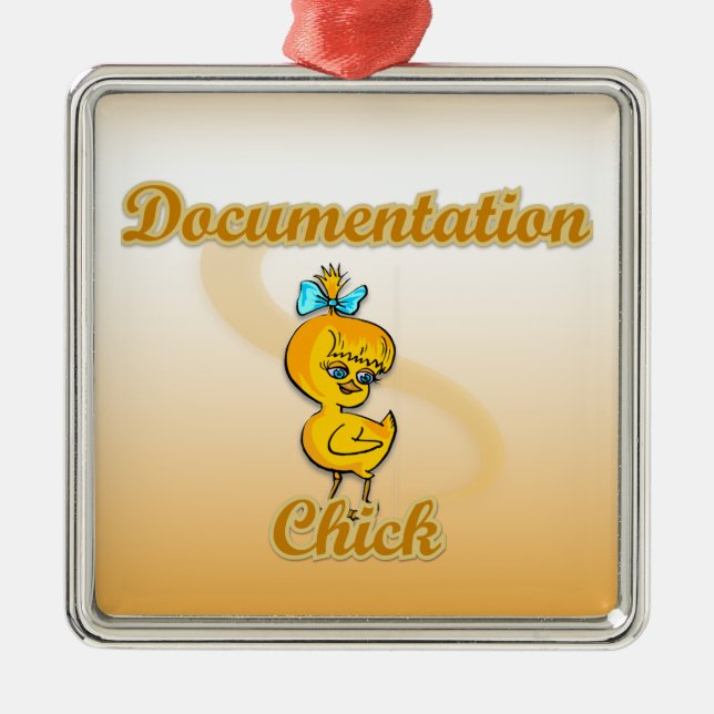 Chick för dokumentation julgransprydnad metall (Framsidan)