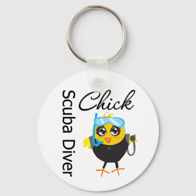 Chick för dykare nyckelring (Framsida)