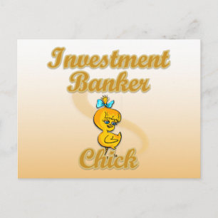 Chick för investeringsbanker vykort