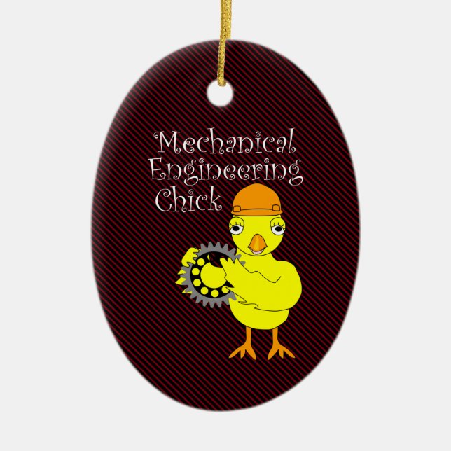 Chick för mekaniska motorer julgransprydnad keramik (Framsidan)