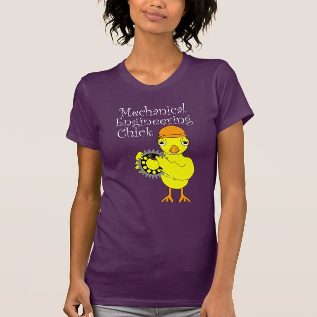 Chick för mekaniska motorer t shirt (Framsida)