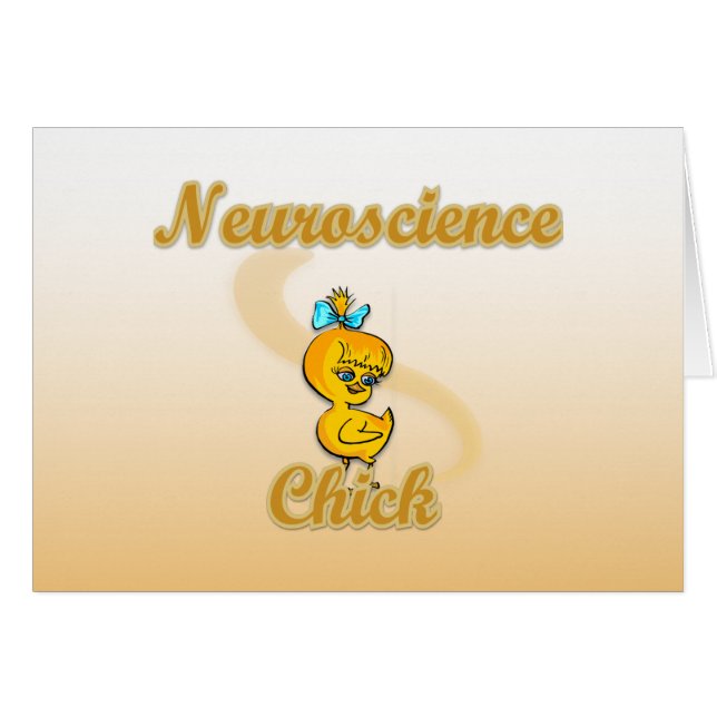 Chick för neurovetenskap hälsningskort (Framsidan Horizontal)