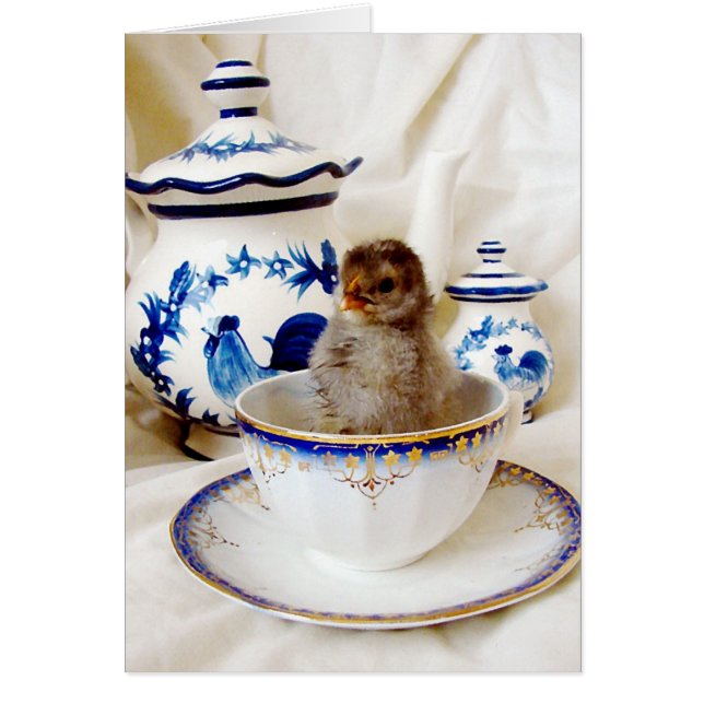 Chick för oljefärgeffekter och Kopp i Studio Hälsningskort (Framsidan)