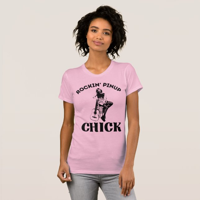 Chick för pinup t shirt (Hel framsida)