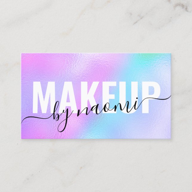 Chick för snyggt av modern elegant - holografisk s visitkort (Framsida)