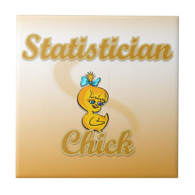 Chick för statistiker kakelplatta (Framsidan)