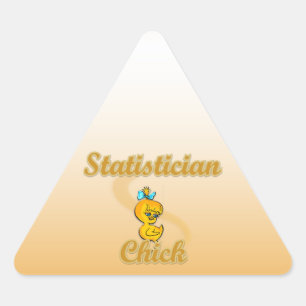 Chick för statistiker triangelformat klistermärke