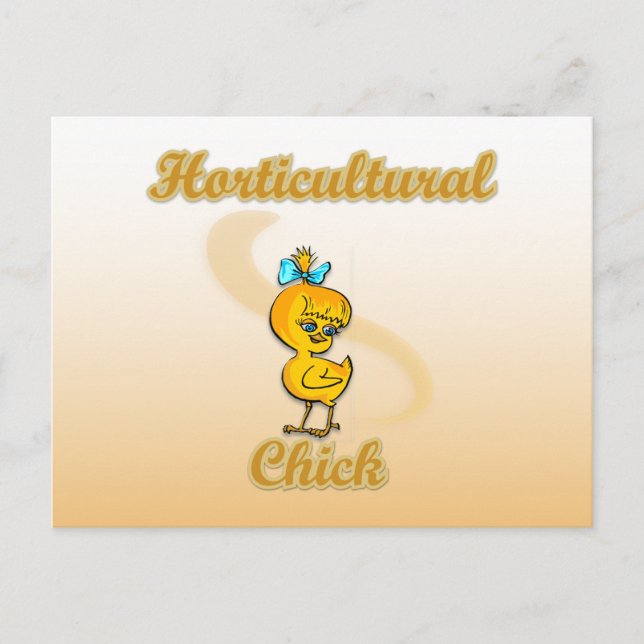 Chick för trädgårdsodling vykort (Framsida)