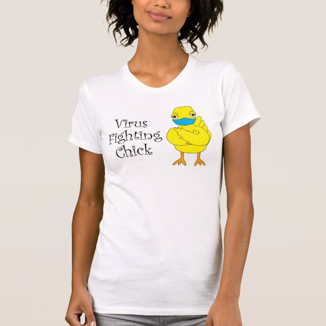 Chick för virusbekämpning t shirt (Framsida)