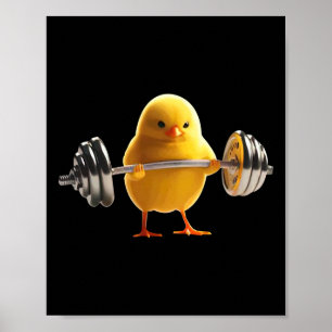 Chick Gym Bodybuilding Workout Fitne Poster