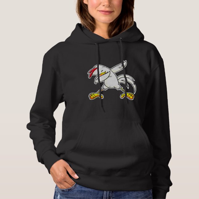 Chick Hen Dabbing Chicken T Shirt (Framsida)