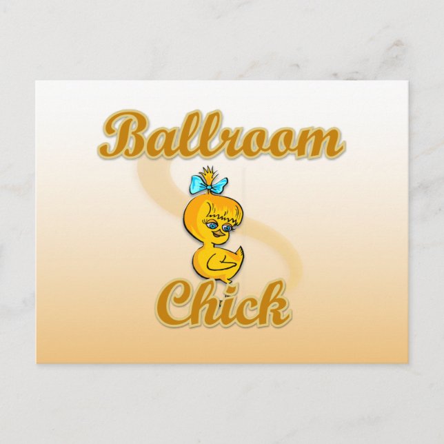 Chick i ballroom vykort (Framsida)