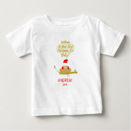 Chick in Nest First Christmas T Shirt