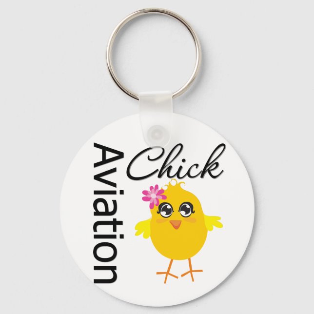 Chick inom luftfarten nyckelring (Framsida)