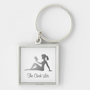 Chick Lits Keychain Fyrkantig Silverfärgad Nyckelring